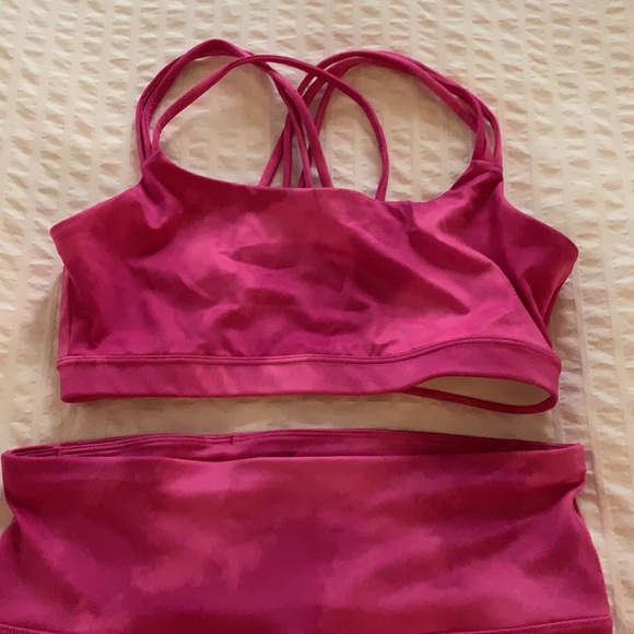 Pink tie dye workout set - Picture 2 of 3